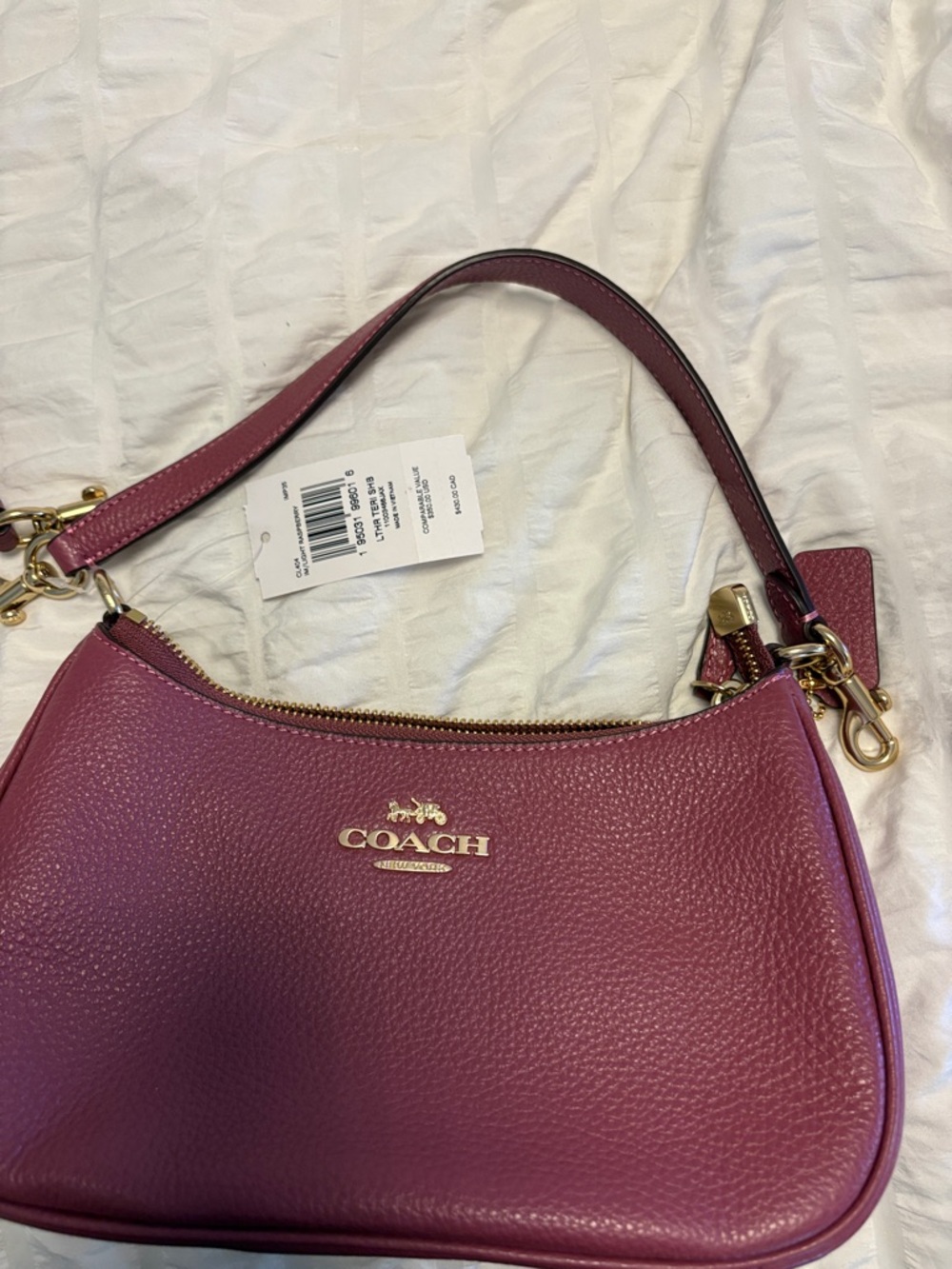 Coach Pebble Leather Crossbody in Raspberry Pink - Picture 3 of 8
